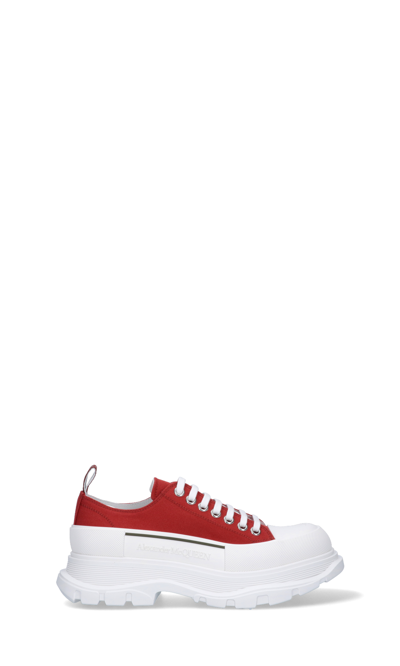 Shop Alexander Mcqueen 'tread Slick' Sneakers In Red