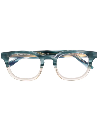 Shop Thierry Lasry Dystopy Square Glasses In Blue