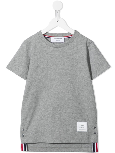 Shop Thom Browne Jersey Short Sleeve T-shirt In Grey
