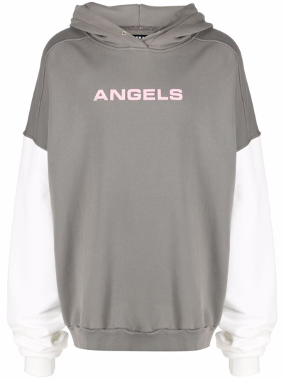 Shop Liberal Youth Ministry Angels Two-tone Hoodie In Grey