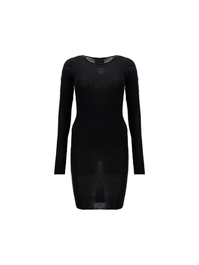 Givenchy Textured Black Dress In Black
