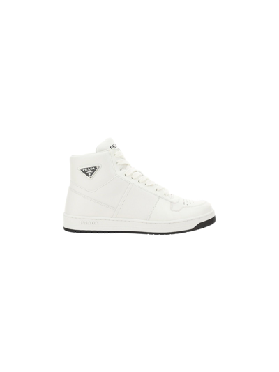 Shop Prada Men's White Other Materials Sneakers