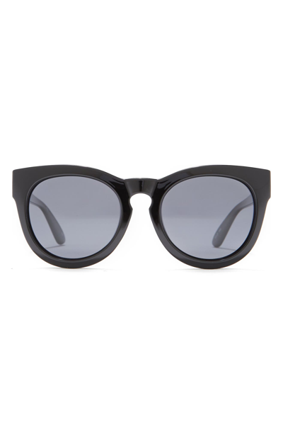 Shop Le Specs Jealous Gamess 53mm Cat Eye Sunglasses In Black/ Smoke Mono Pol