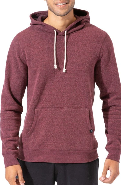 Shop Threads 4 Thought Fleece Pullover Hoodie In Maroon Rust