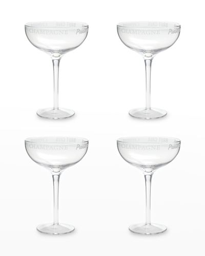 Shop Rosanna Farm To Table Etched Glass Champagne Flutes, Set Of 4