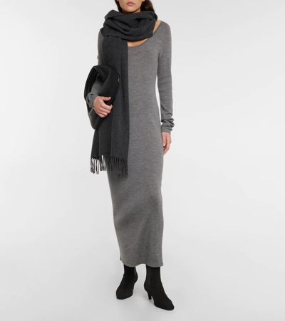 Totême Square Pointed-toe Ankle Kitten-heel Boots In Black Suede