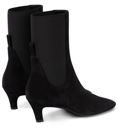 Shop Totême Suede Ankle Boots In Black