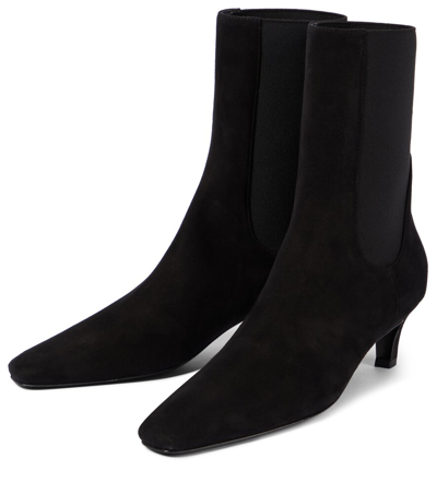 Shop Totême Suede Ankle Boots In Black