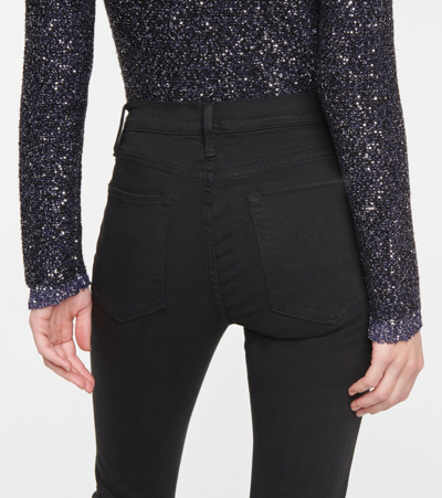 Frame 24 Hour Cropped High-rise Skinny Jeans In Film Noir