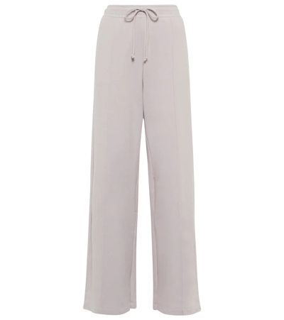 Shop Velvet Cotton High-rise Wide-leg Pants In Sterling