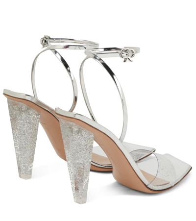 Shop Gianvito Rossi Odyssey Pvc And Leather Sandals In Silver