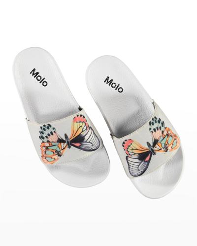 Shop Molo Girl's Zhappy Pool Slide Sandals, Kids In Amazing Wings