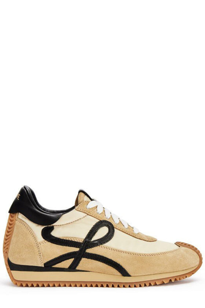 Shop Loewe Flow Runner Lace In Beige