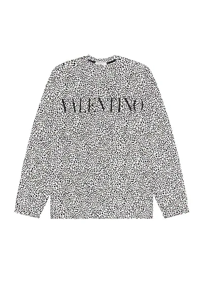 Shop Valentino Animalier Sweatshirt In Black