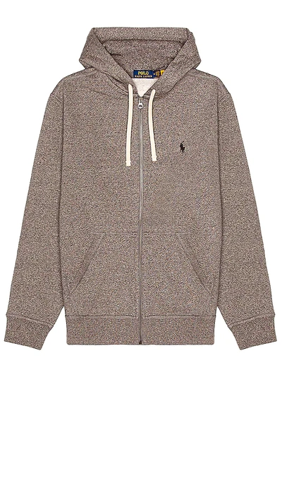 Polo Ralph Lauren Fleece Full-zip Hoodie In Grey