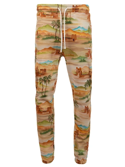 Les Benjamins Landscape-print Cotton Joggers