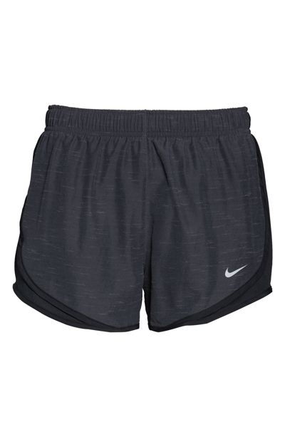 Shop Nike Tempo Dri-fit Running Shorts In Black Heather/ Wolf Grey