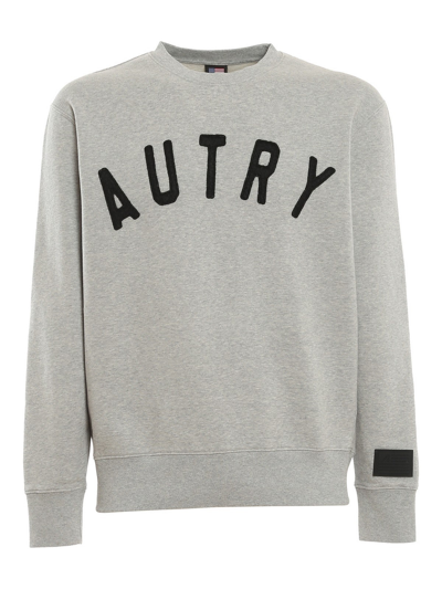 Shop Autry Goldclub Crewneck Sweatshirt In Grey
