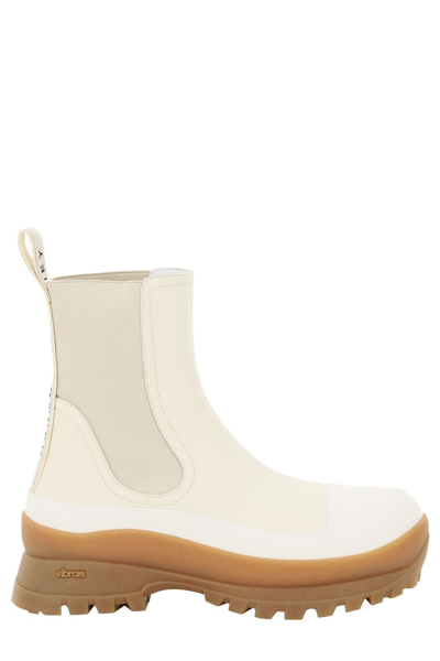 Shop Stella Mccartney Trace Chelsea Boots In Beige