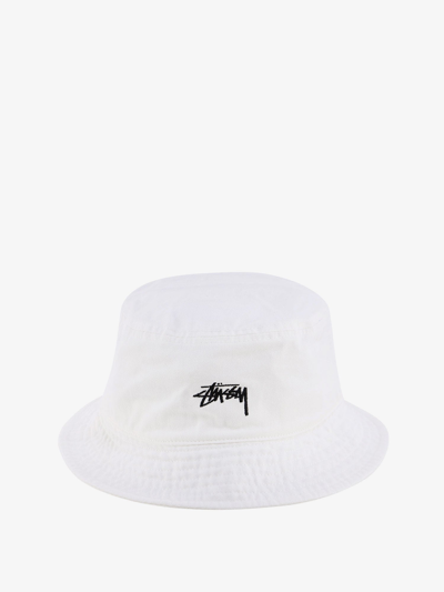 Shop Stussy Hat In White