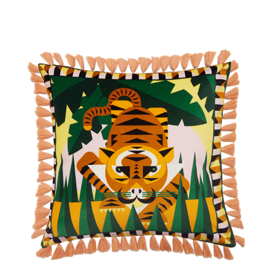 Shop La Doublej Spirit Animal Cushion In Tiger