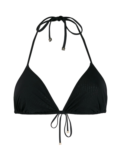 Shop Dolce & Gabbana Triangle Bikini Top In Black