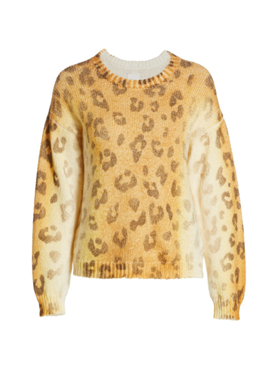 Shop Mother Women's Leopard Sweater In Shady Cat