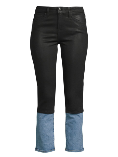 Shop Jonathan Simkhai Standard Women's River High-rise Two-tone Stretch Straight-leg Jeans In Brooklyn