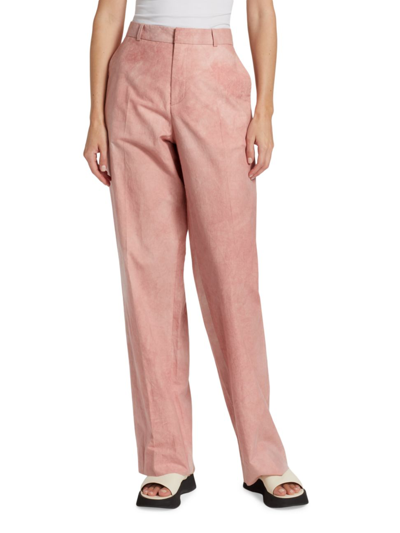 Shop Gauchère Women's Vinca Wide-leg Trousers In Old Rose Tie And Die