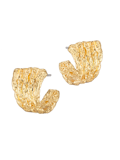 Shop Amber Sceats Women's Maple 24k Gold-plated Hoop Earrings