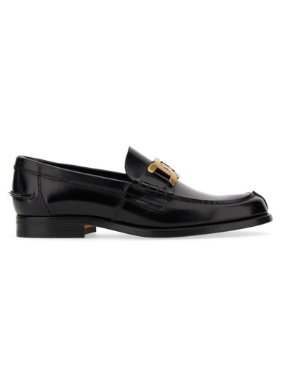 Shop Tod's Men's Kate Chain Penny Loafers In Black