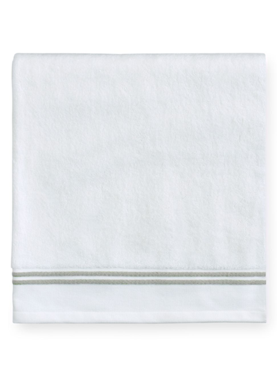 Shop Sferra Aura Washcloth In White Celadon