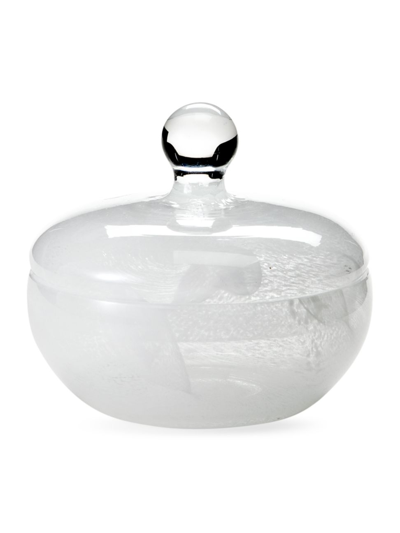 Shop Labrazel Bianca Clear Canister In White Swirl