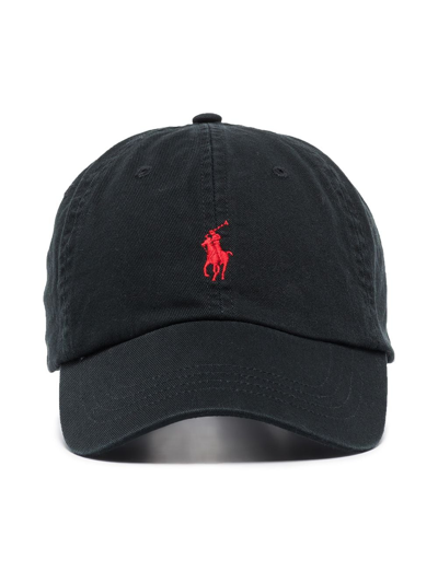 Shop Polo Ralph Lauren Embroidered Logo Baseball Hat In Schwarz
