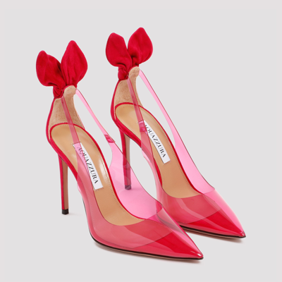 Shop Aquazzura Bow Tie Pumps Shoes In Pink &amp; Purple