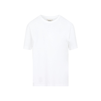 Shop Khaite Mae Short Sleeve T-shirt Tshirt In White