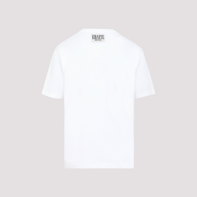 Shop Khaite Mae Short Sleeve T-shirt Tshirt In White