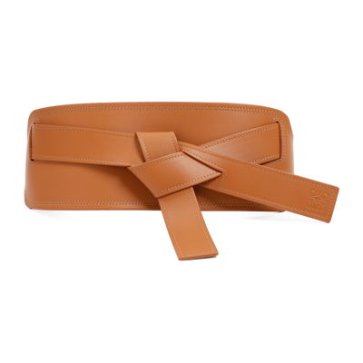 Shop Loewe Gate Belt In Calfskin In Brown