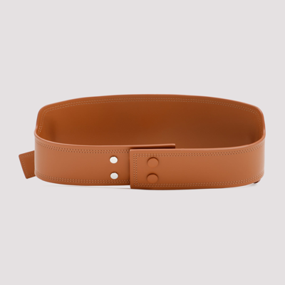 Shop Loewe Gate Belt In Calfskin In Brown