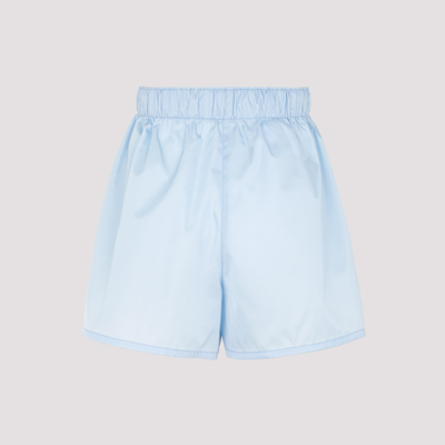 Shop Prada Re-nylon Shorts Pants In Blue