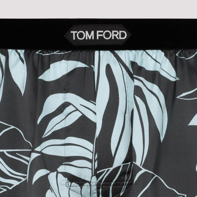 Shop Tom Ford Silk Boxer Underwear In Blue