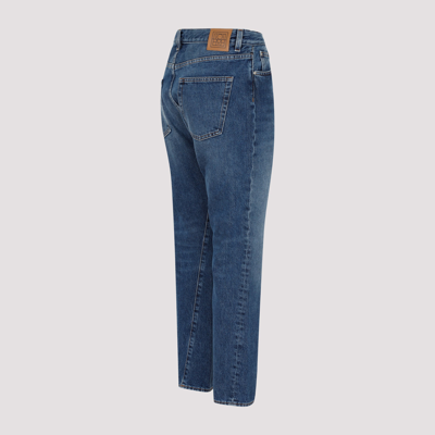 Shop Totême Straight-legged Cropped Jeans In Blue