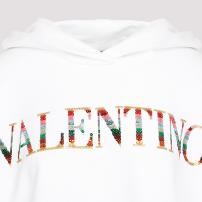 Shop Valentino Logo Sweatshirt In White