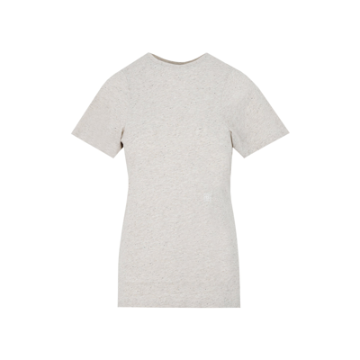 Shop Totême Curved Seam T-shirt Tshirt In Nude &amp; Neutrals