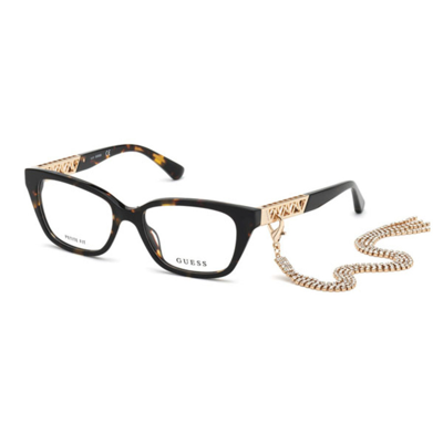 Shop Guess Ladies Tortoise Square Eyeglass Frames Gu278405255