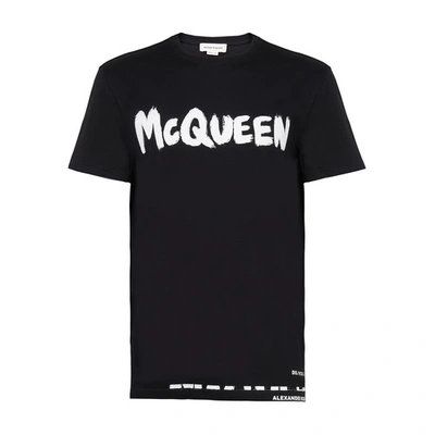 Shop Alexander Mcqueen Logo T-shirt In Black Mix