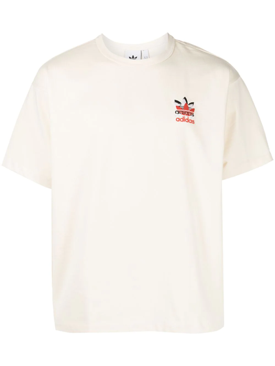 Adidas Originals X Midwest Kids Embroidered Logo T-shirt In Off White |  ModeSens