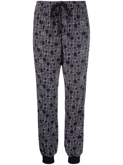 Shop Michael Michael Kors Logo-print Track Pants In Schwarz