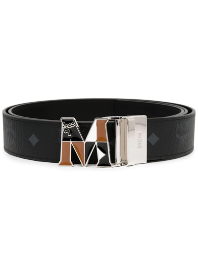 Mcm Claus Epoxy M Reversible Belt 1.5" In Visetos In Black | ModeSens