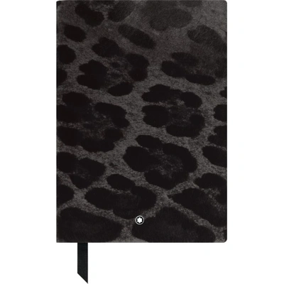 Shop Montblanc Animal Print Panther Notebook #146 In Black / Silver